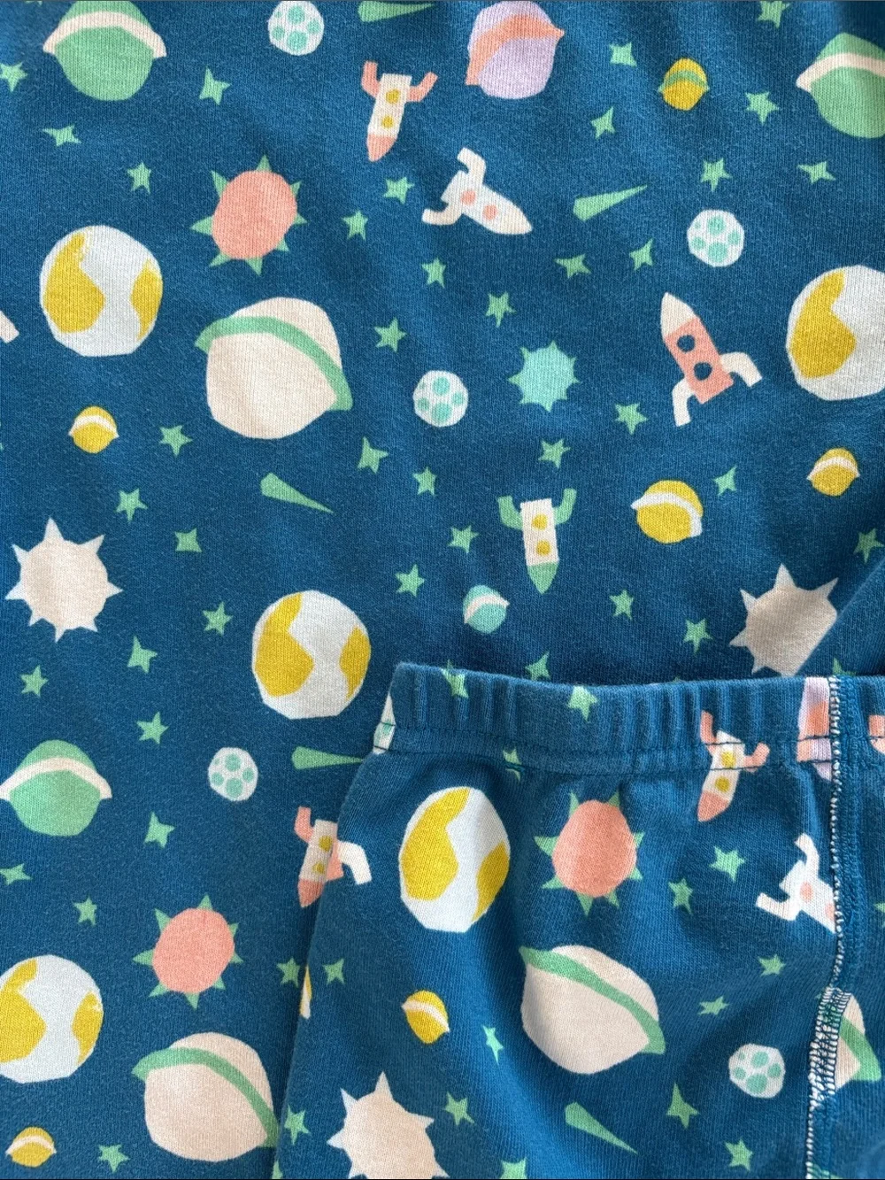 Quince Space-Print Short Sleeve Pajama Set